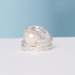 Silpada 'Nested Cultured Pearl' 9.5-10 mm Freshwater Cultured Pearl Ring in Sterling Silver - Image 6